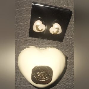 Juicy Cotour heart earrings and box